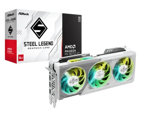 Buy ASrock Radeon RX 9070 XT Steel Legend graphics card